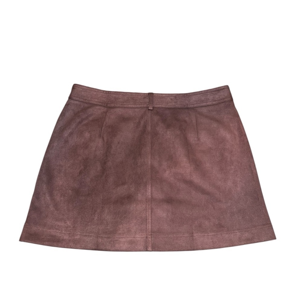 NEW Universal Thread Tan Button-Front Mini Skirt - Picture 3 of 8